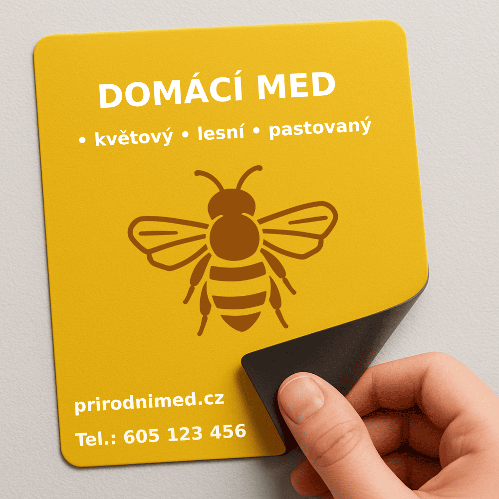 Detail magnetické fólie a potisku