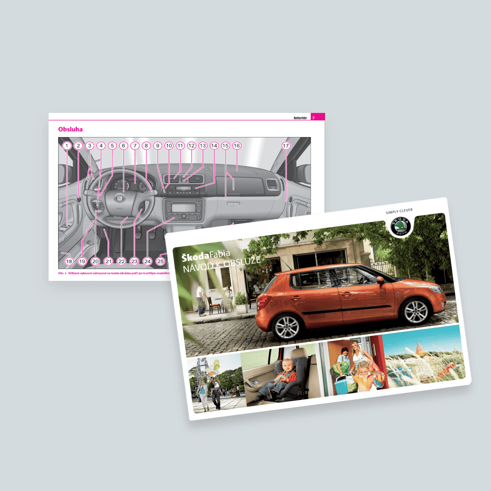 Uživatelský návod s barevnou grafikou