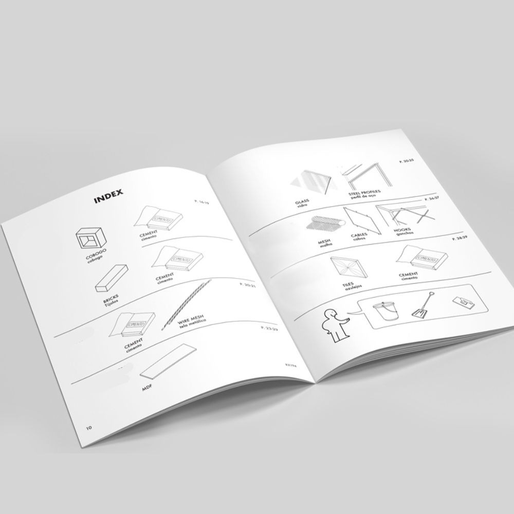 Různé typy vazeb pro manuály (kroužková, brožovaná)