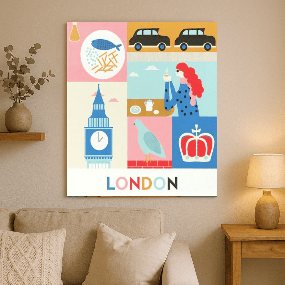 Plakát s uměleckou grafikou nebo reprodukcí