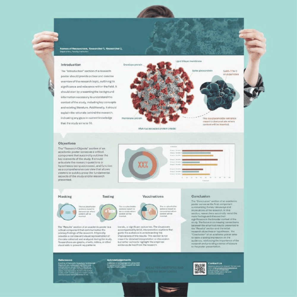 Odborný poster s detailním textem a obrázky